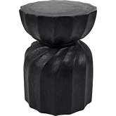 Aida Side End Table in Black Trembesi Wood